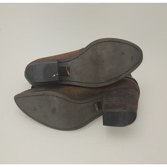 Jeffrey Campbell Ibiza Jonás Leather Brown Booties Size 9.5 Womens - Picture 10 of 14